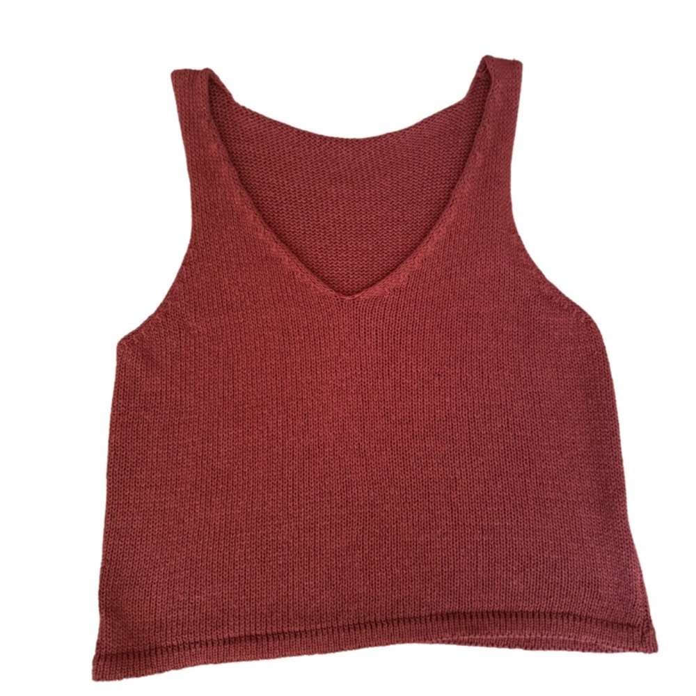 American Eagle rust sweater vest - one size